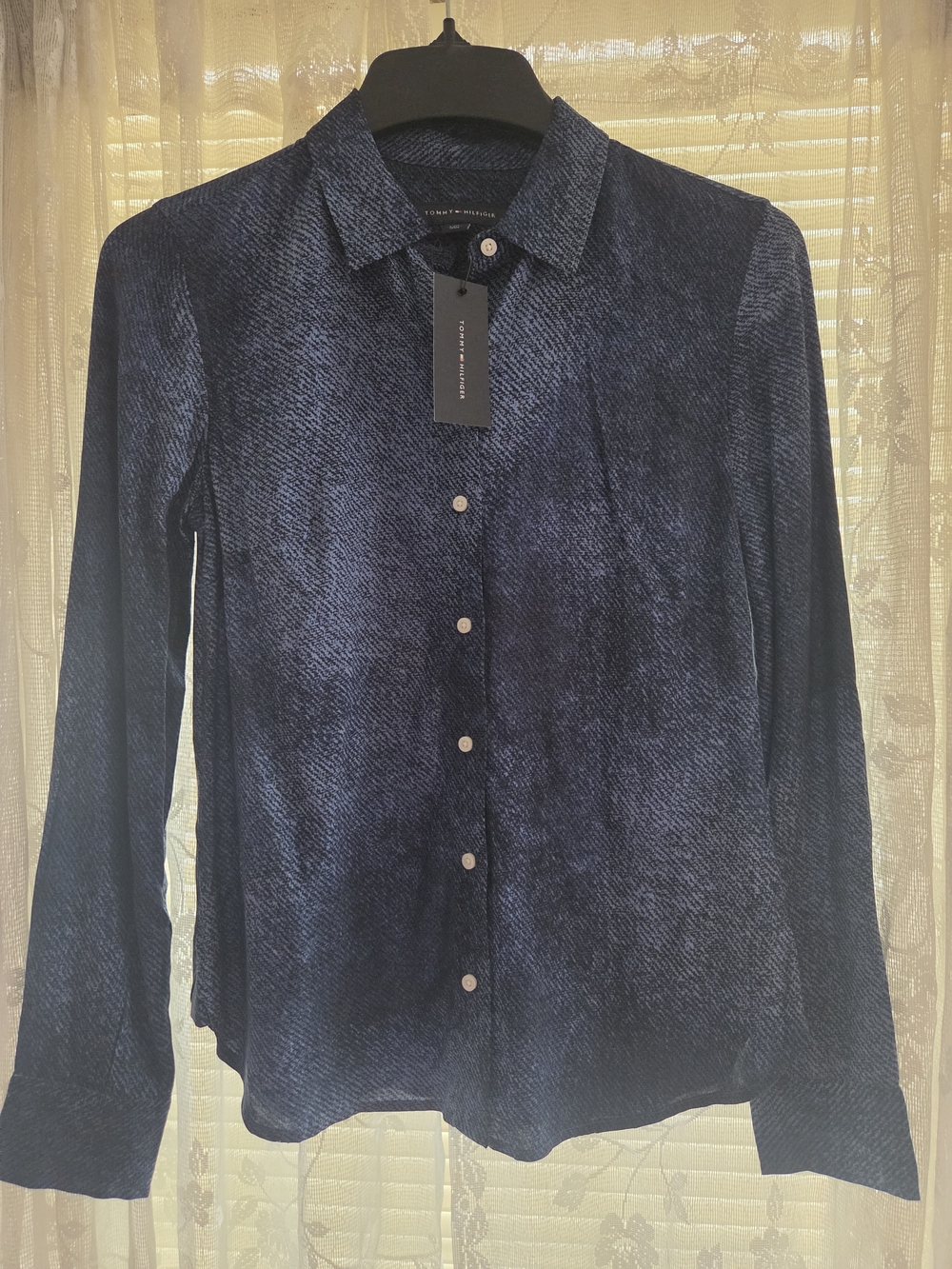 Tommy Hilfiger Dark Navy Textured Button-Down Shirt
